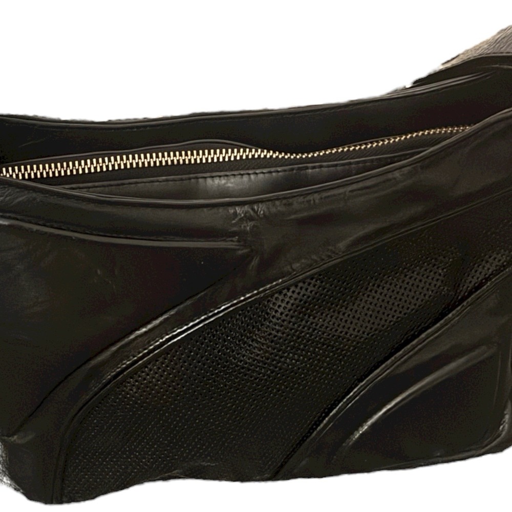 Black Leather Shoulder Bag - Picture 6 of 12